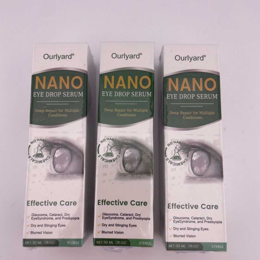 3 Ourlyard Nano Eye Drop Serum Repair Glaucoma Cataract Dry Eyes Blurred‎ Vision